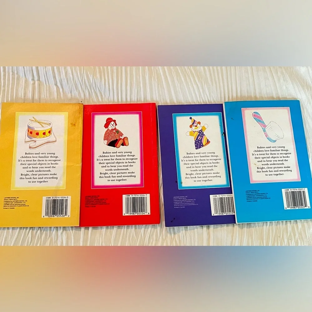 Vintage Lot of 4 Children’s my firsts picture books-red,blue,yellow & baby 1995